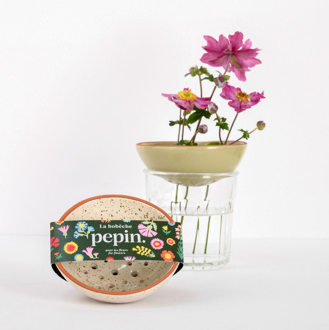 Bobèche Fleurs - rakeinen valkoinen