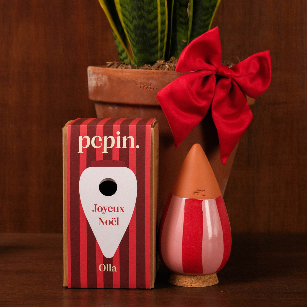 Édition limitée Noël - Olla Rayé rose et rouge