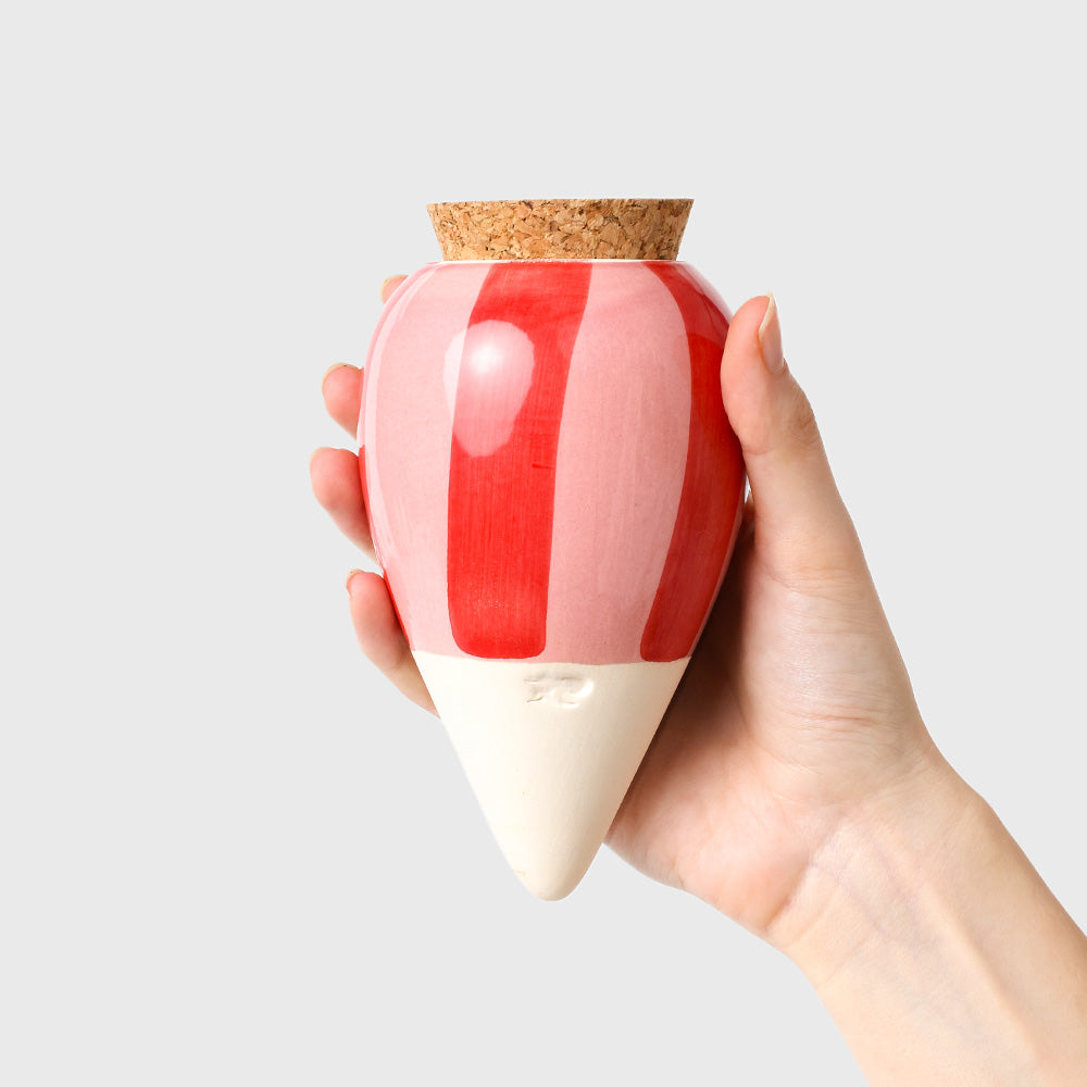 Olla - Stripes pink and red